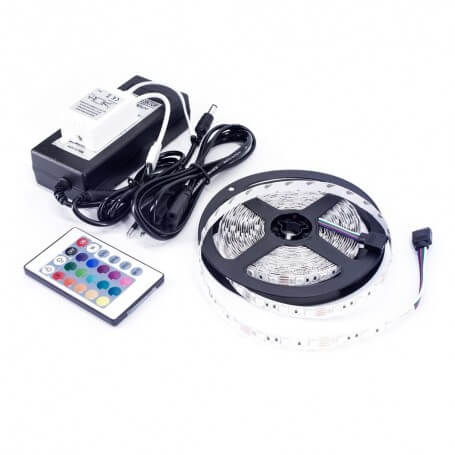 Kit Striscia LED 5050/60, 14,4W/m, 12V, IP65, RGB