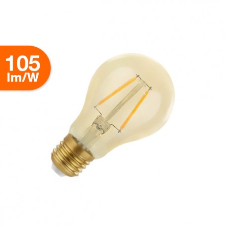 Lampada LED filamento Ambrata E27 2W 270 lm