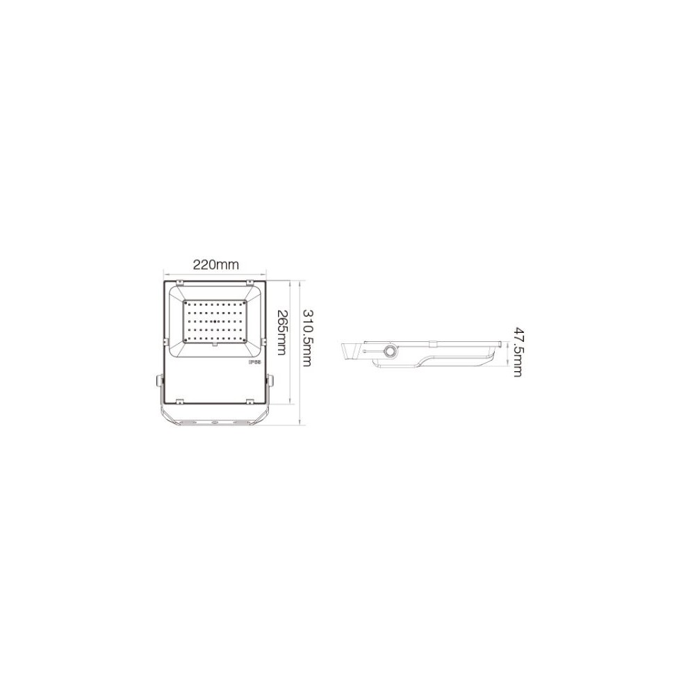 De Sanctis Light & Design FARO LED SLIM PROIETTORE 50W SMD PER ESTERNI IP65  BIANCO