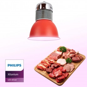 Campana Led Rosa Carne a Sospensione 45W per Banco Carni - Philips Driver