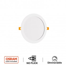 Pannello LED Rotondo 20W, 2.000lm, no Flickering, Foro Ø203-210mm, OSRAM LED - DIMMERABILE