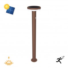 Paletto da giardino Solare Corten 80cm con Sensore Mov. e Picchetto