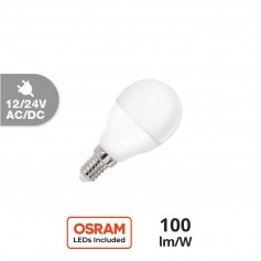 Lampadina LED E14 6W, 12/24V AC/DC, G45 - OSRAM LED