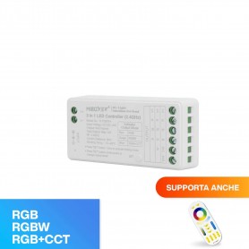 Ricevitore Controller RGB/RGBW/RGB+CCT, 12/24V, 4-zone, Sinc. Aut.